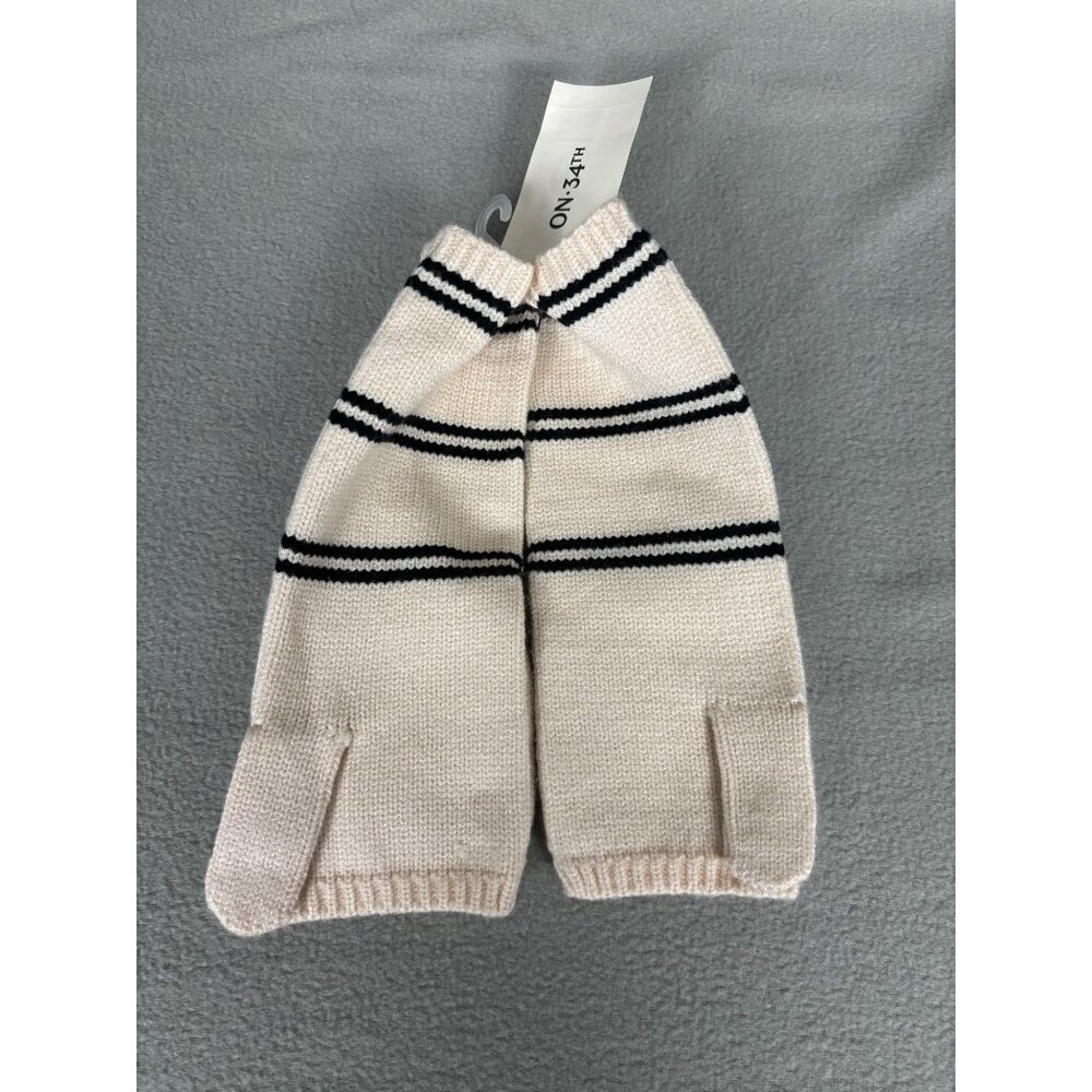 On 34th Womens Convertible Knit Striped Mittens Gloves Multicolor One Size NWT's - Picture 3 of 7